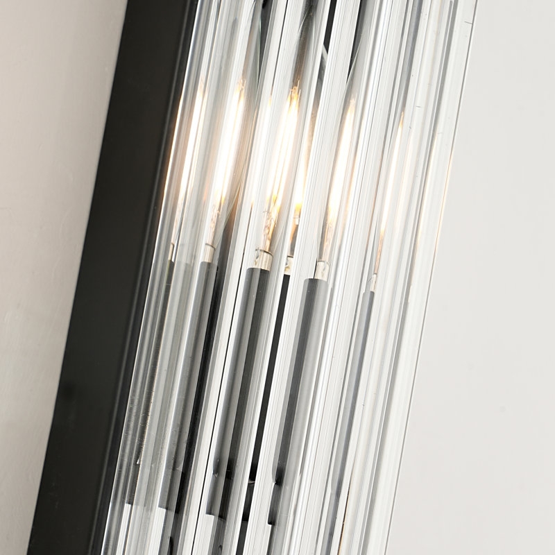 Bravira Ribbed Cylindrical Glass Sconce - Nordic Modern Wall Light U03