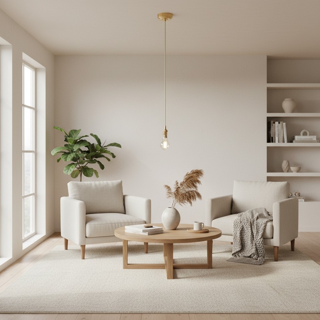 Plaitar Modern Brass Pendant Light - Minimalist Ceiling Fixture with Braided Cord for Hallways T993