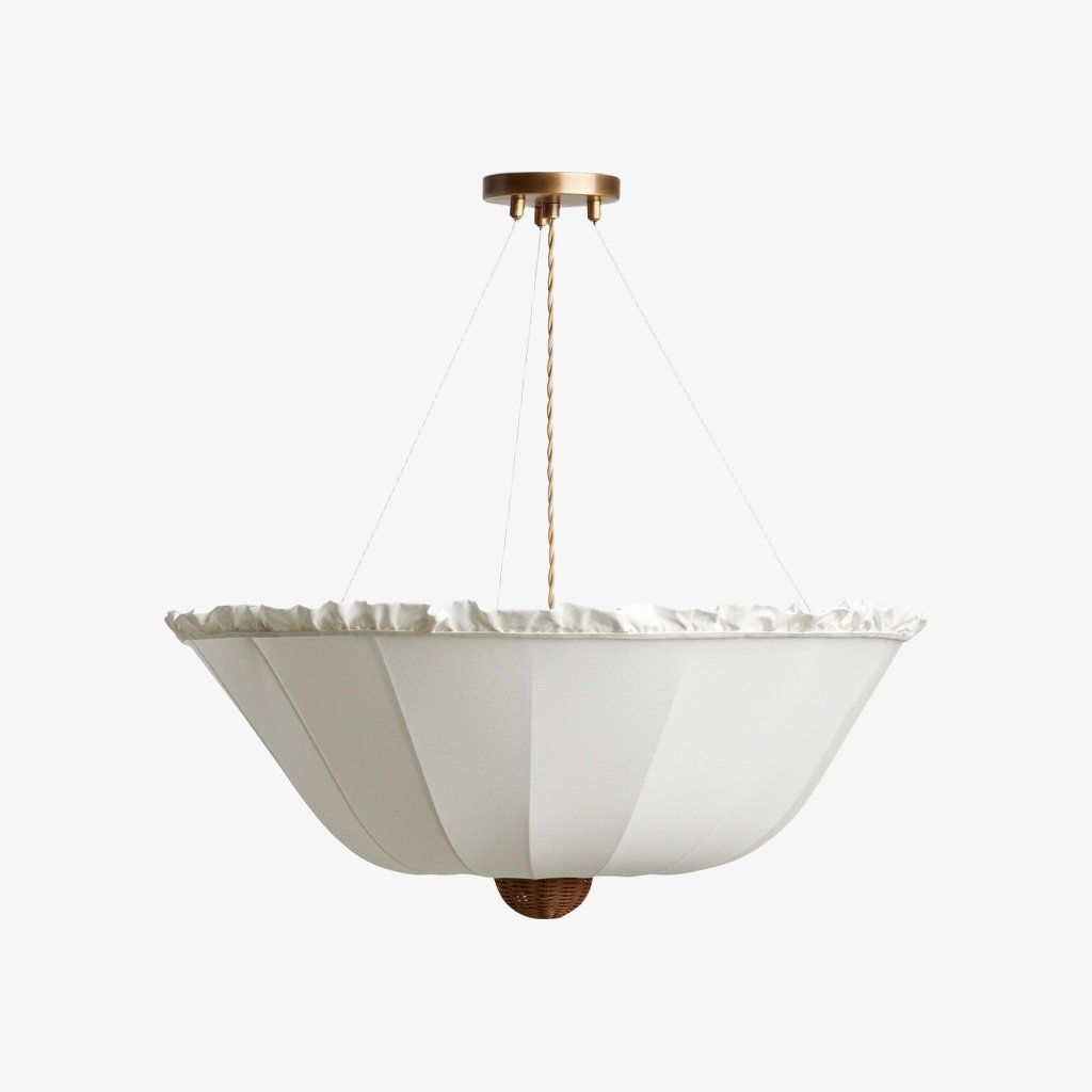 Wickara Fabric Woven Shade - Bohemian Flush Mount Ceiling Light T473