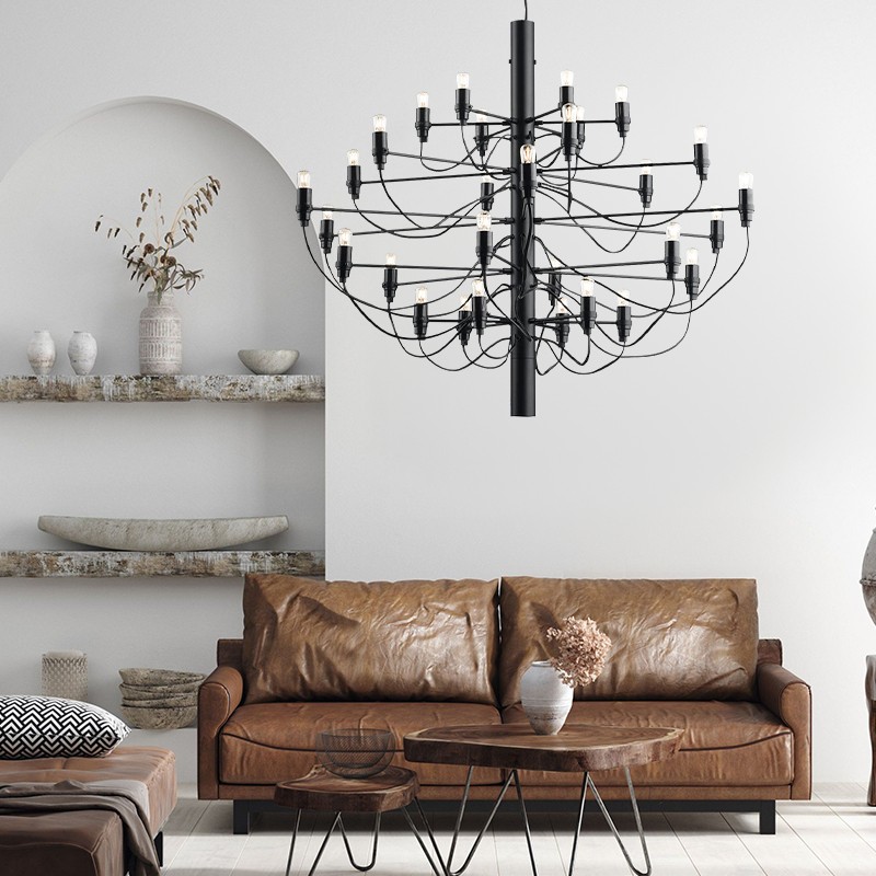 Tendrila Multi-Light Chandelier - Industrial Style Pendant Light for Dining Room