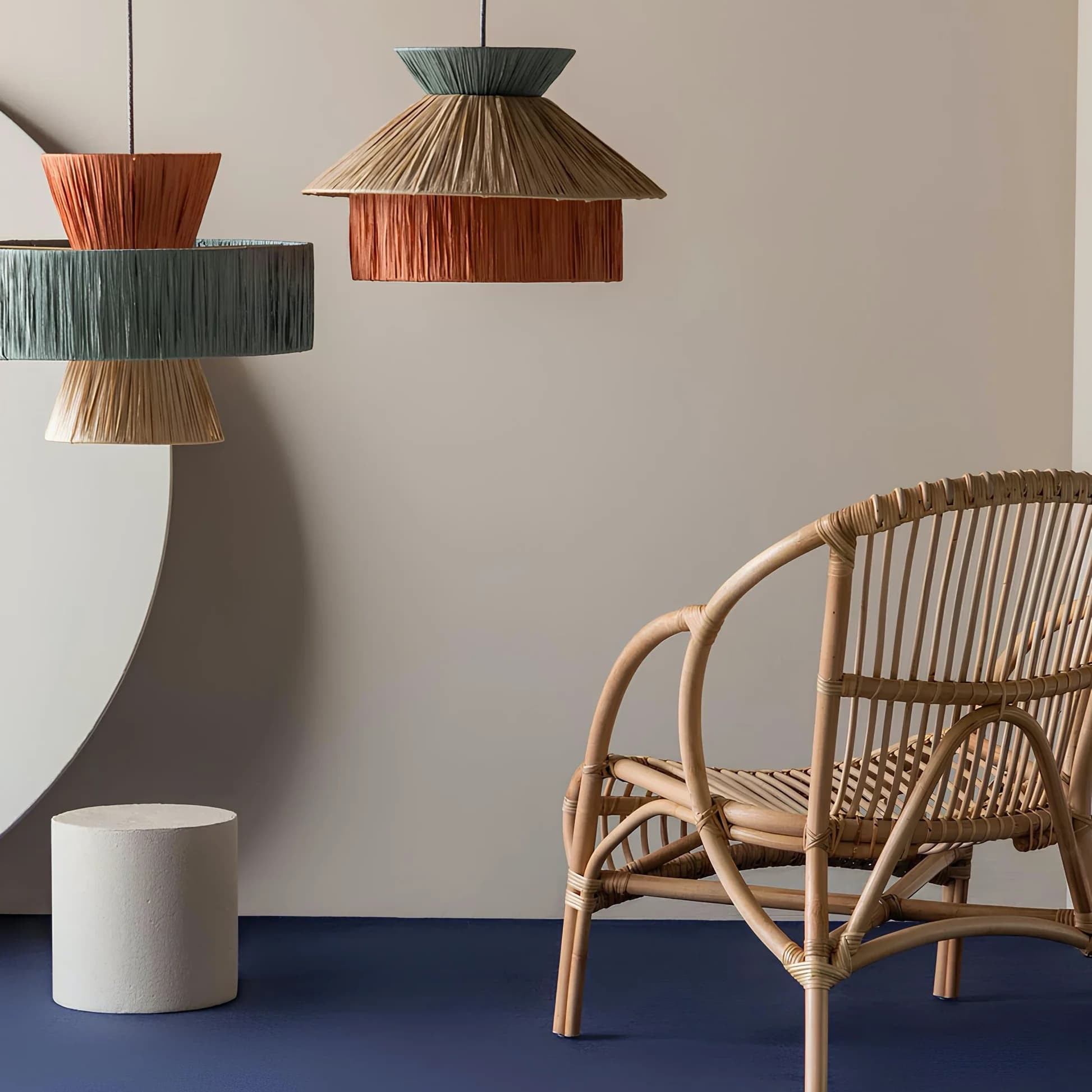 Handwoven Raffia Pendant Light – Boho Chic Natural Lighting S239