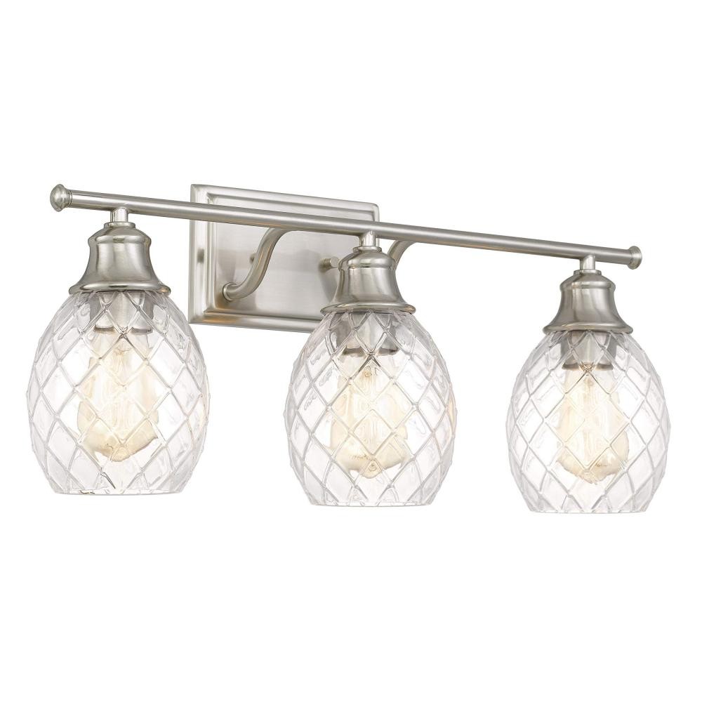 Modern Farmhouse Brushed Nickel Glass Wall Light S147