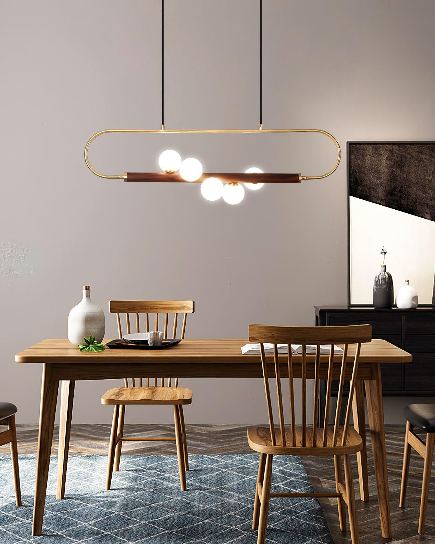 Modern Walnut Simple Chandelier M32
