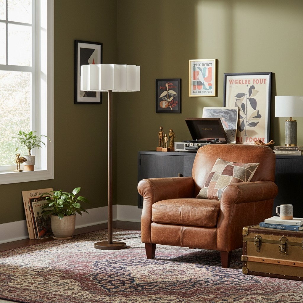 Cavilon Modern Floor Lamp - Slim Profile and Soft Shade Contemporary Metal Lighting for Bedroom T731