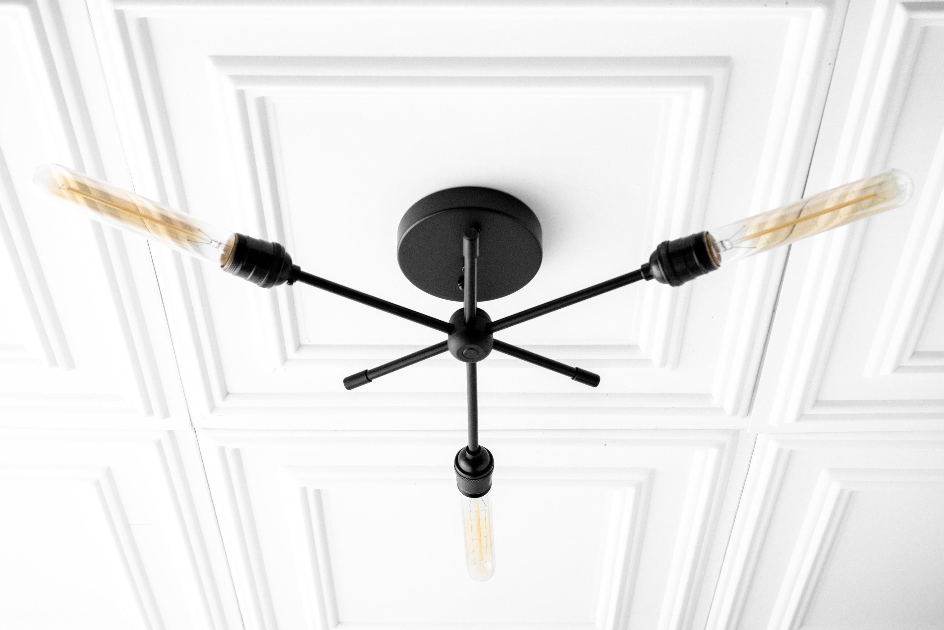 Mobilux Line Industrial Chandelier - Modern Ceiling Light Fixture for Home T331