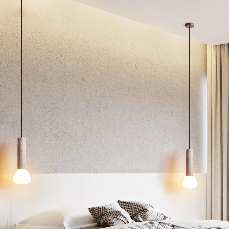 Elegant Travertine Cream Style Pendant Light T2144