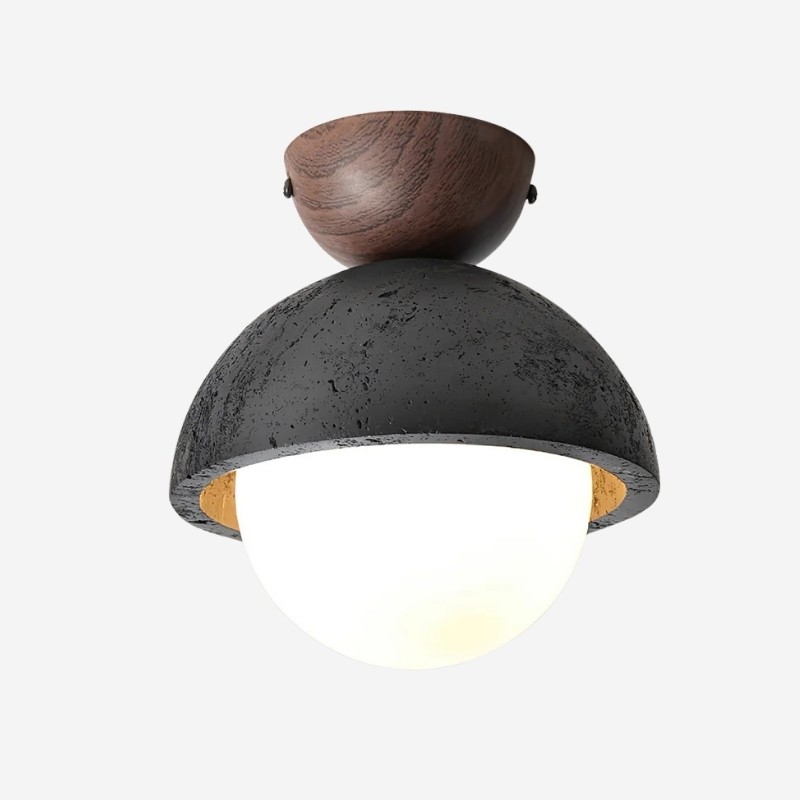 Modern Semicircular Ceiling Light – Travertine Retro Finish S296