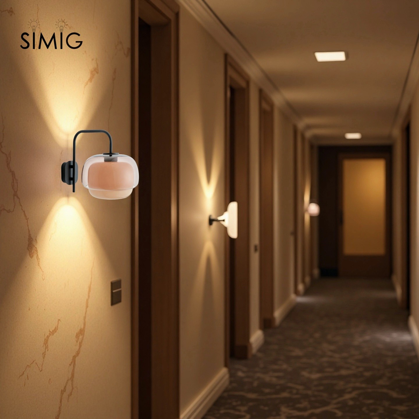 Multi-Layer Color Glass Wall Sconce with Black Metal Frame S237