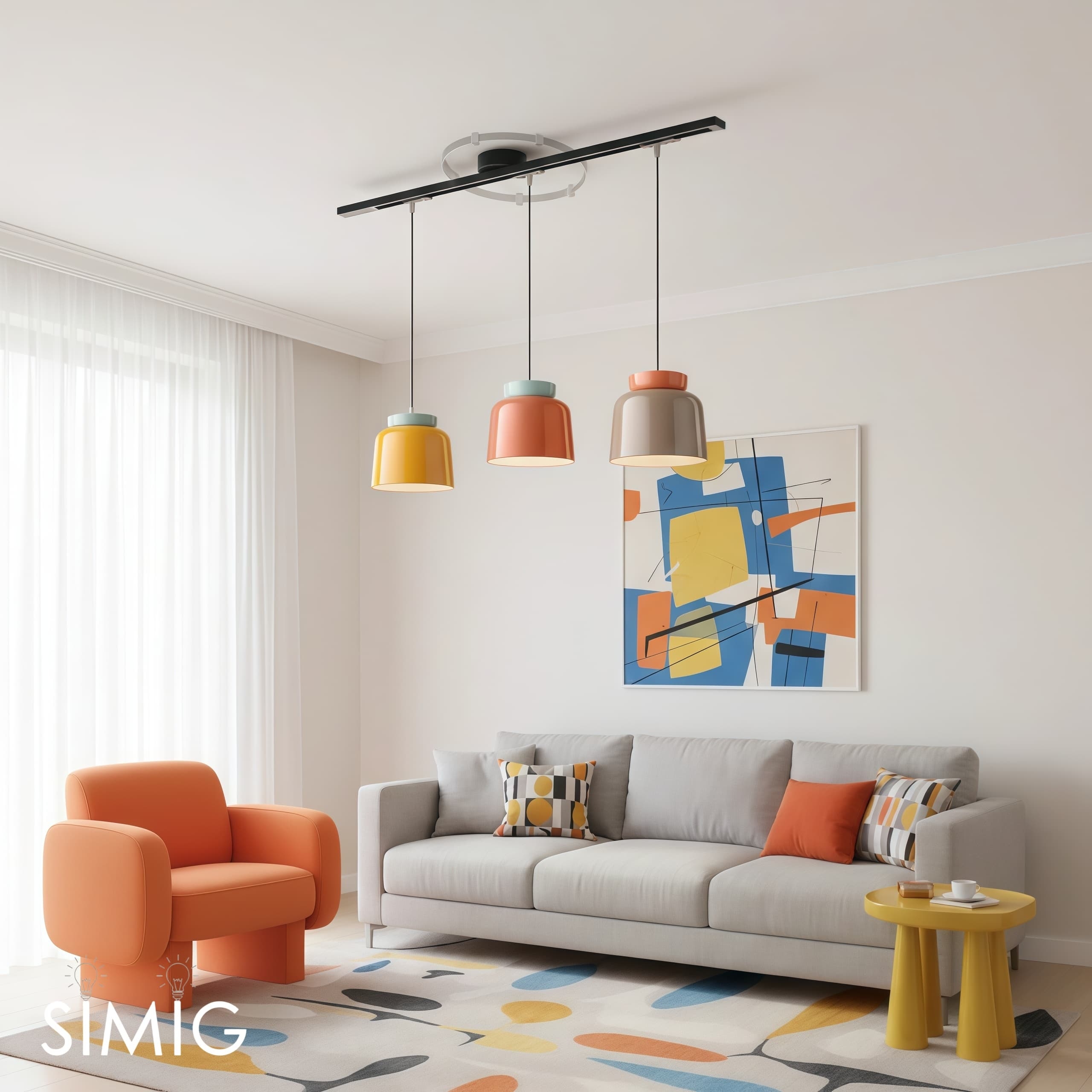 Axitra Rotatable Pendant Light Ceiling Rail – Sleek Adjustable Track for Pendant Lights Contemporary N21