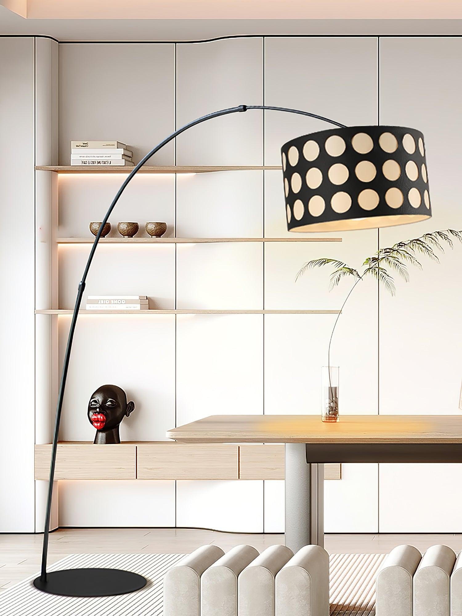 Geometry Polka Arc Fabric Floor Lamp S363