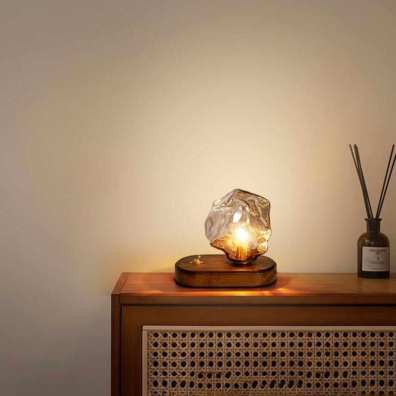 Ice Cube Stone Glass Table Lamp
