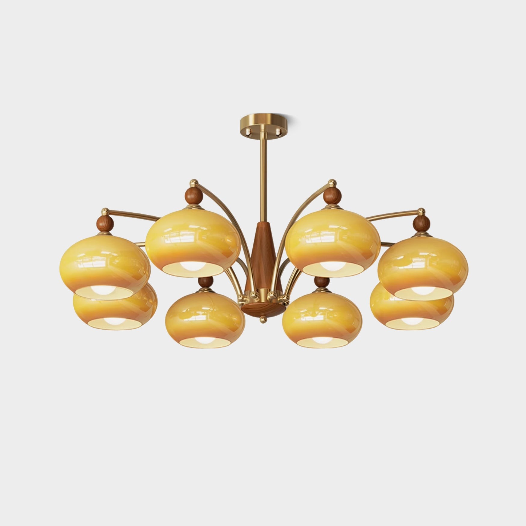 Vintage Multihead Persimmon Chandelier M325