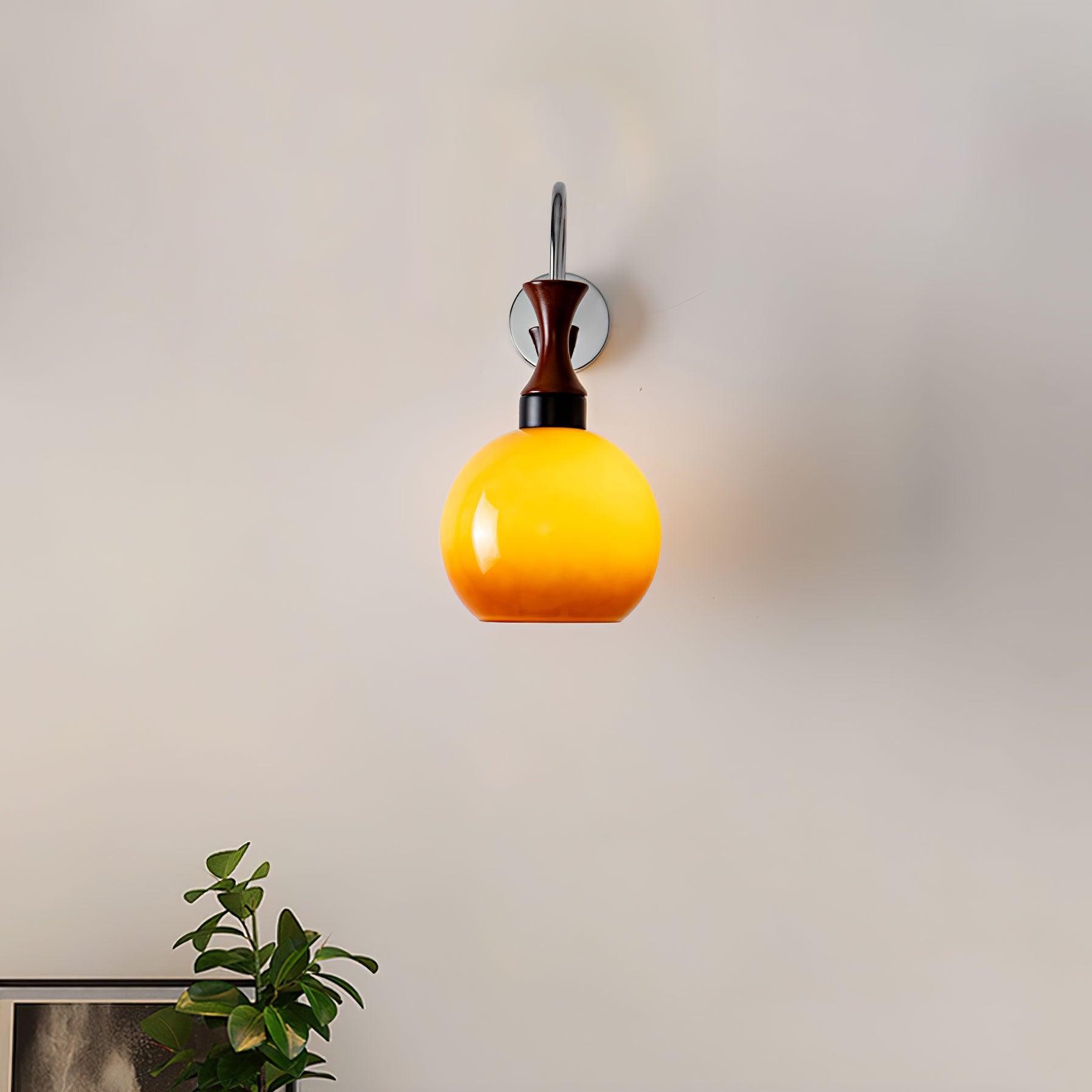 Spherical Yellow Wall Lamp M522