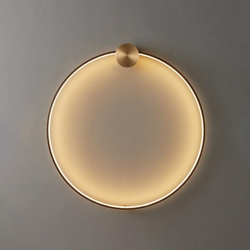 Minimalist Creative Simple Brass Round LED Wall Light M323
