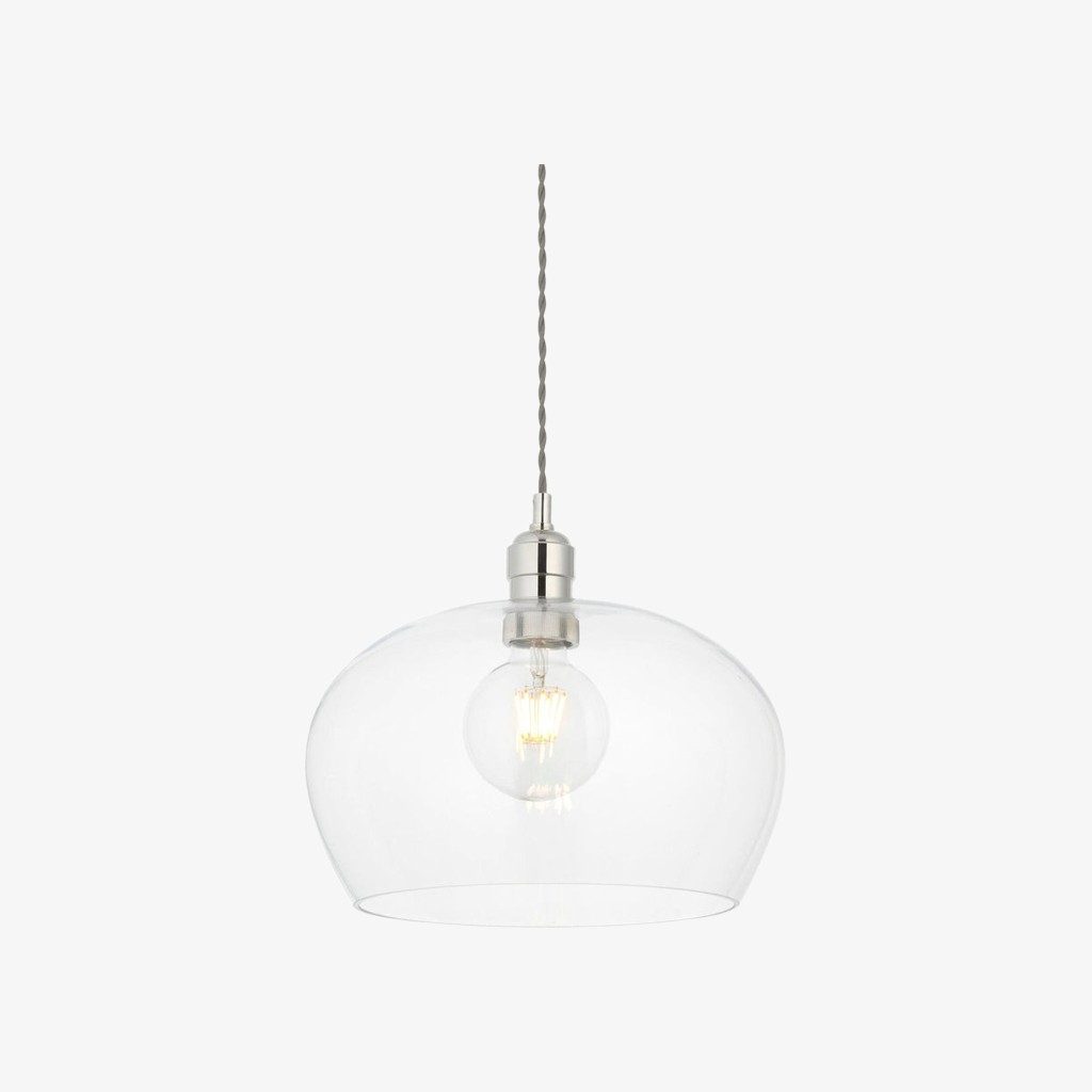 Clarione Height-Adjustable Glass Pendant Light - Classic Art Deco Light T1032