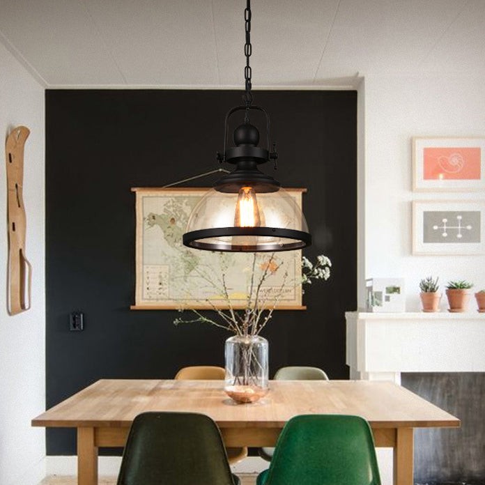 Modern Industrial Style Dome Glass Pendant Lamp M65