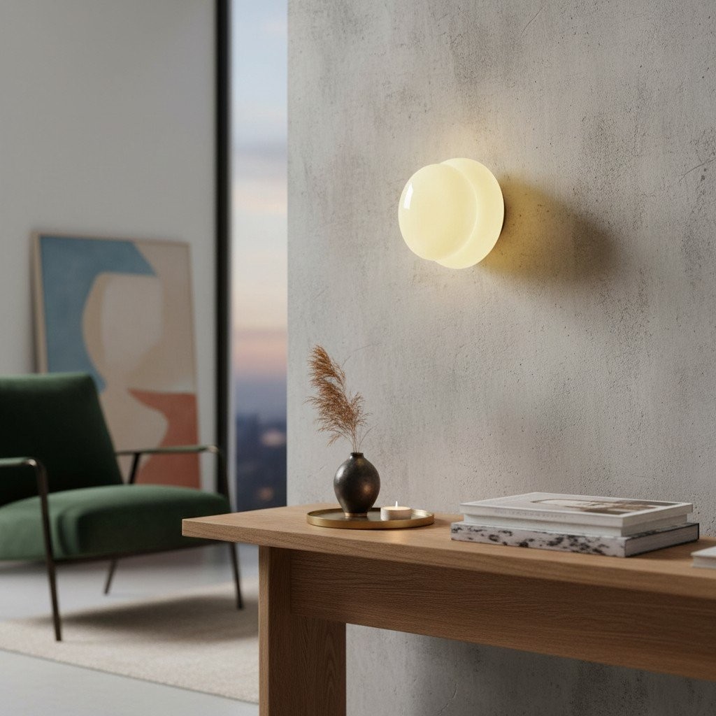 Orra Opaline Glass Wall Sconce - Classic Ambient Light for Hallway T423