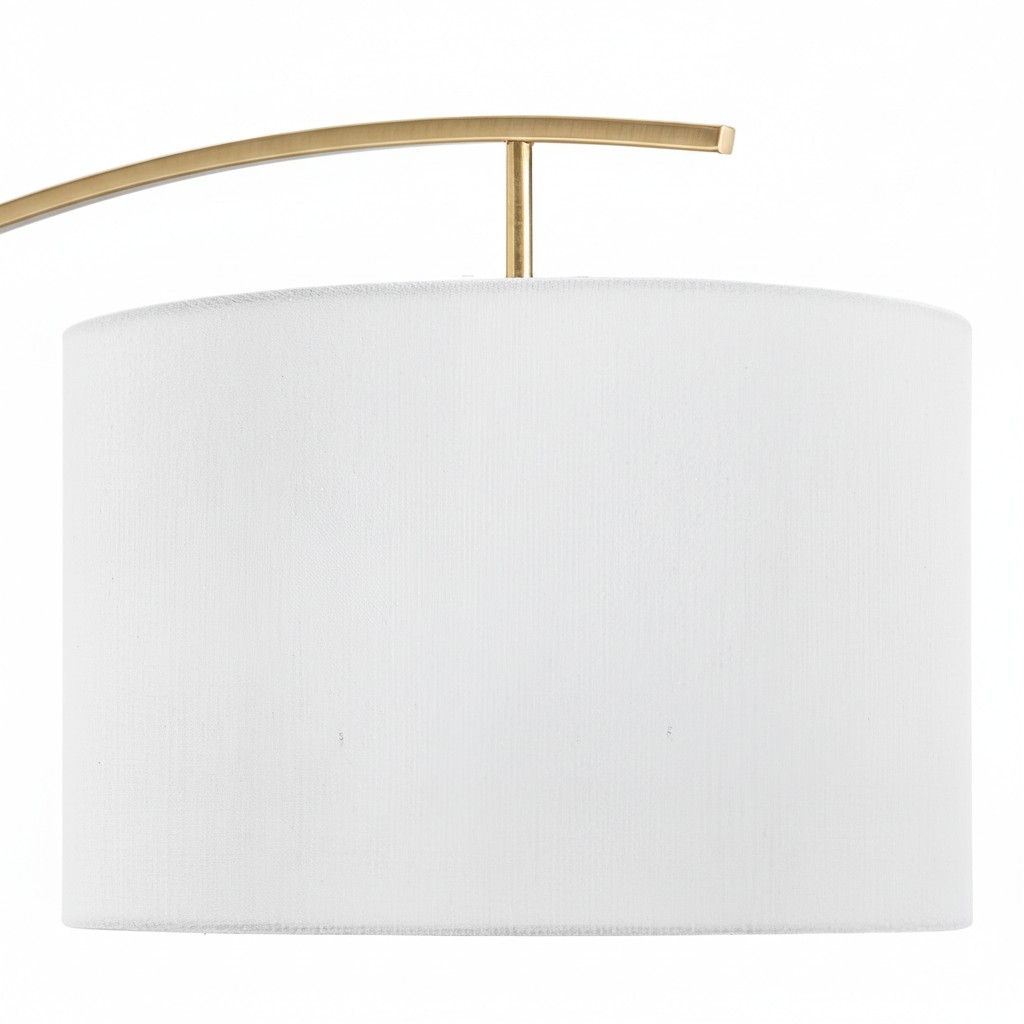 AstraLoop Modern Arc Fabric Floor Lamp - Elegant Sleek Curved Metal Design for Interiors T1142