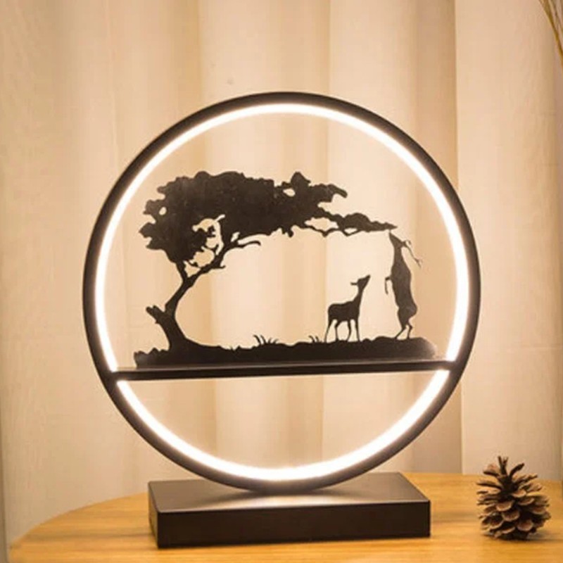 Artistic LED Ring Table Lamp