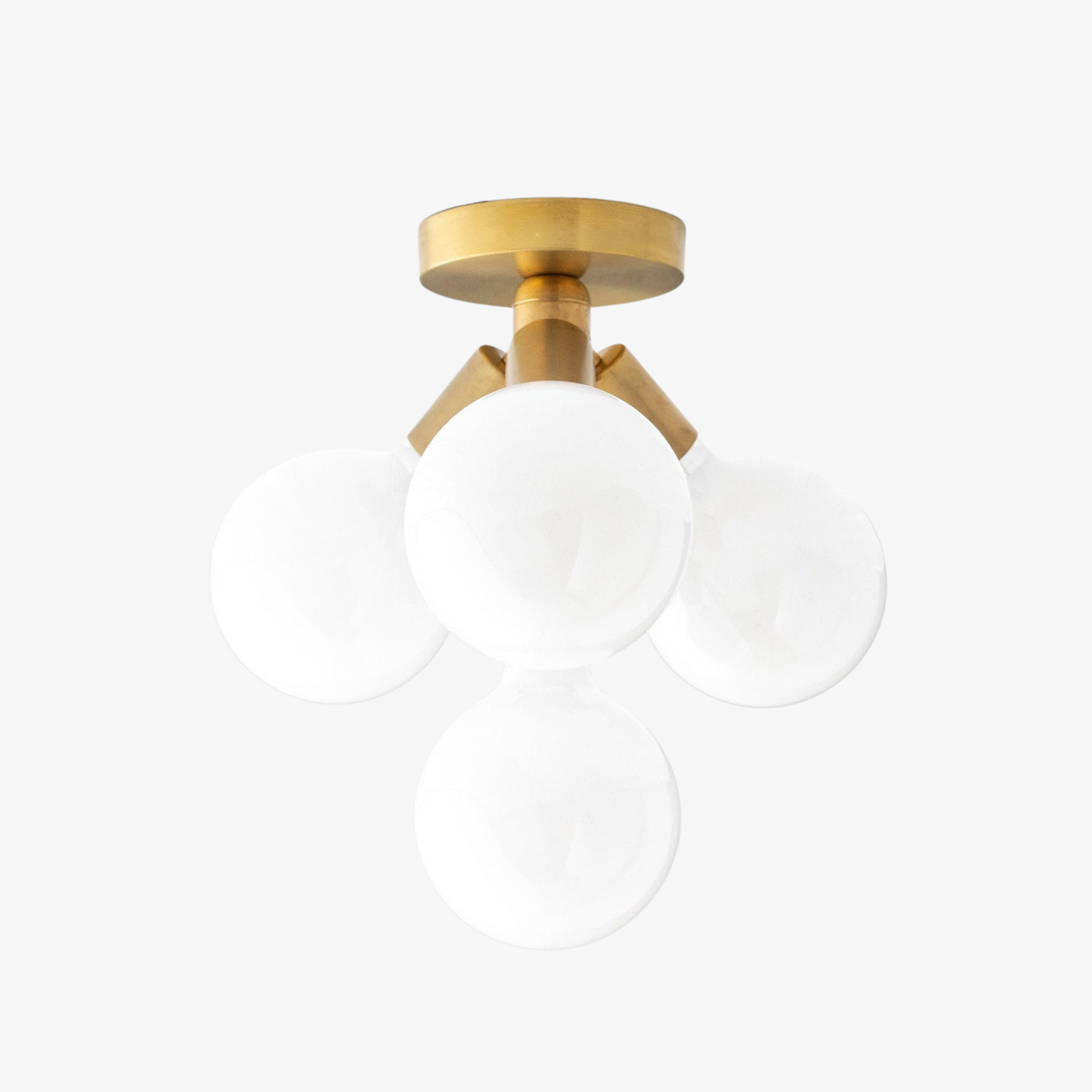 Glorica Glass Flush Mount Light - Globe Ceiling Fixture Modern T386