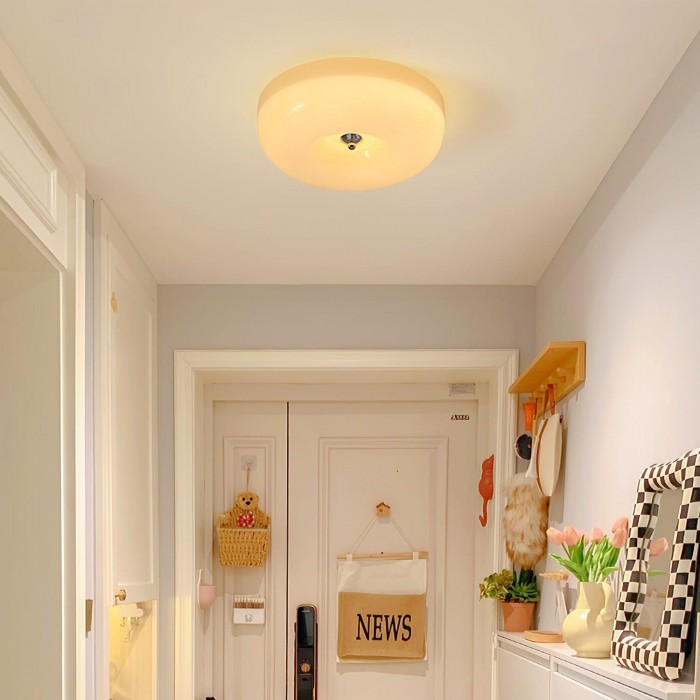 Bauhaus Cream Pudding Glass Ceiling Lamp S193