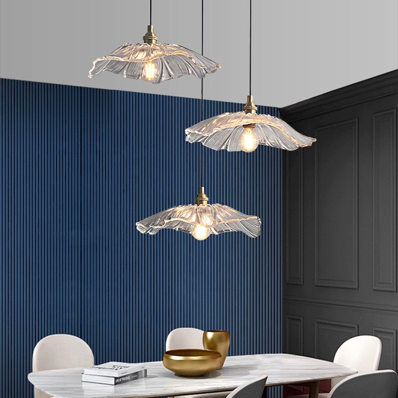 Tiffany Lotus Glass Pendant Light for Living Room S08
