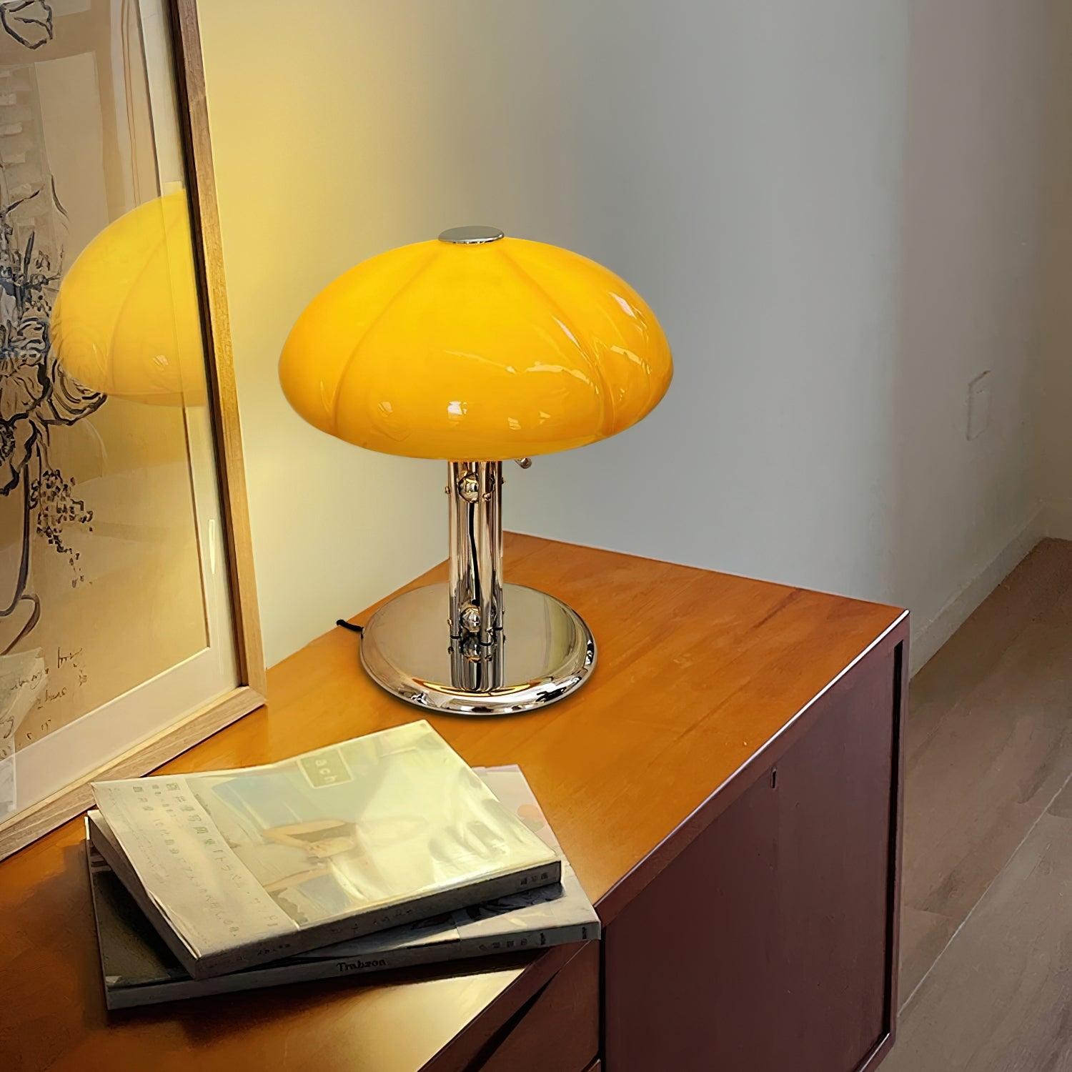 High-Grade Bedroom Bedside Mushroom Glass Table Lamp M175