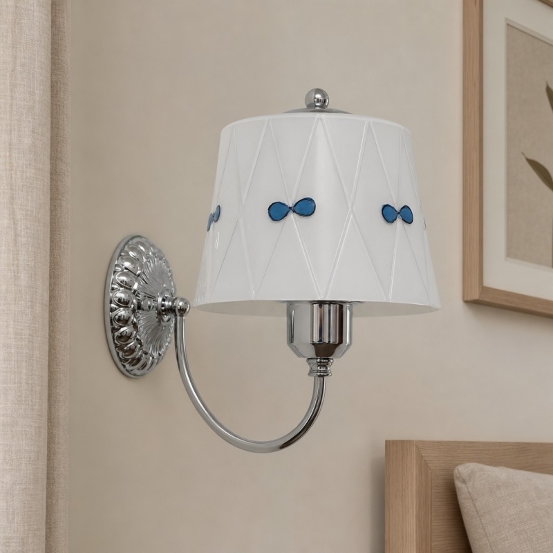 Billa Bow Knot Glass Wall Lamp - Vintage Artistic Design for Bedroom Hallway T2268