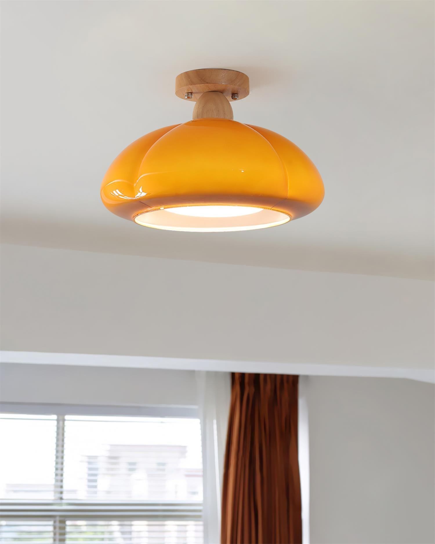 Pumpkin Glass Pendant Light For Kitchen M171