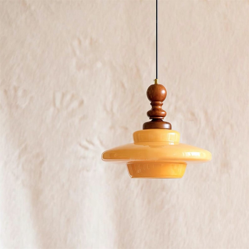 Medieval Cream Glass Pendant Lamp M172