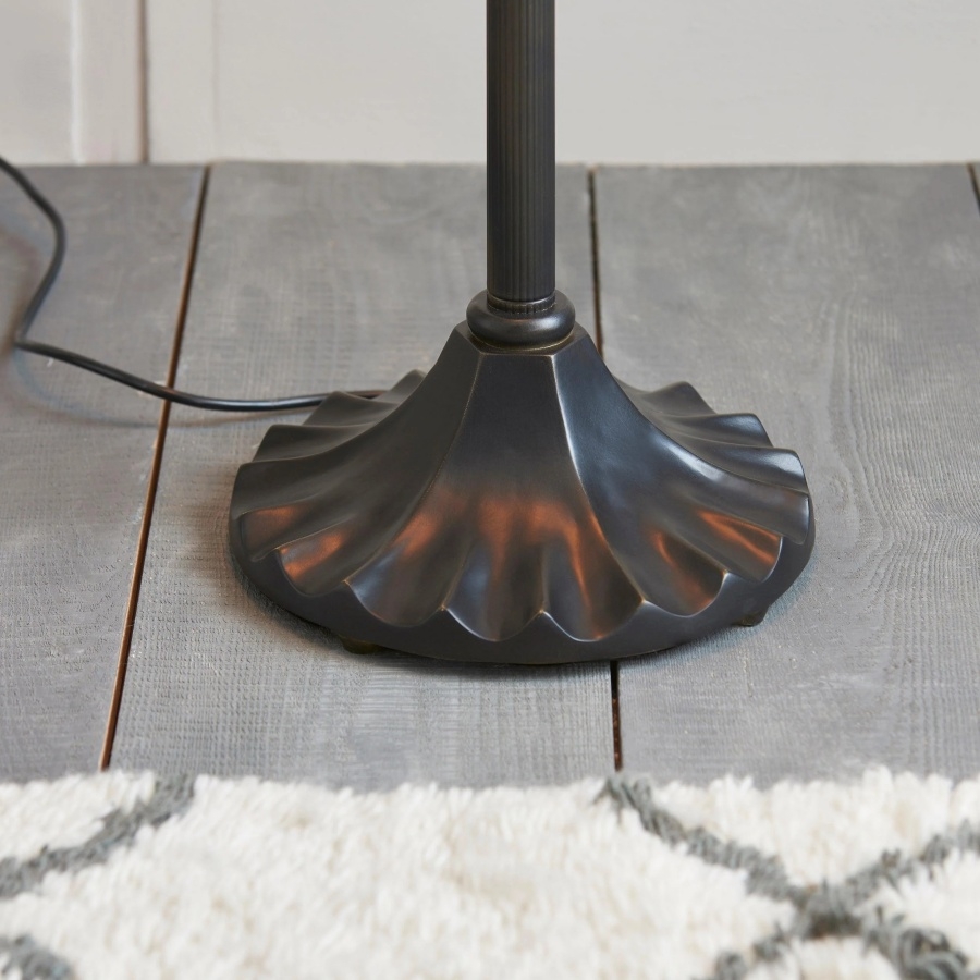 TiffStar Art Glass Floor Lamp with Ornamental Pattern Shade - Standing Light for Living Rooms T943