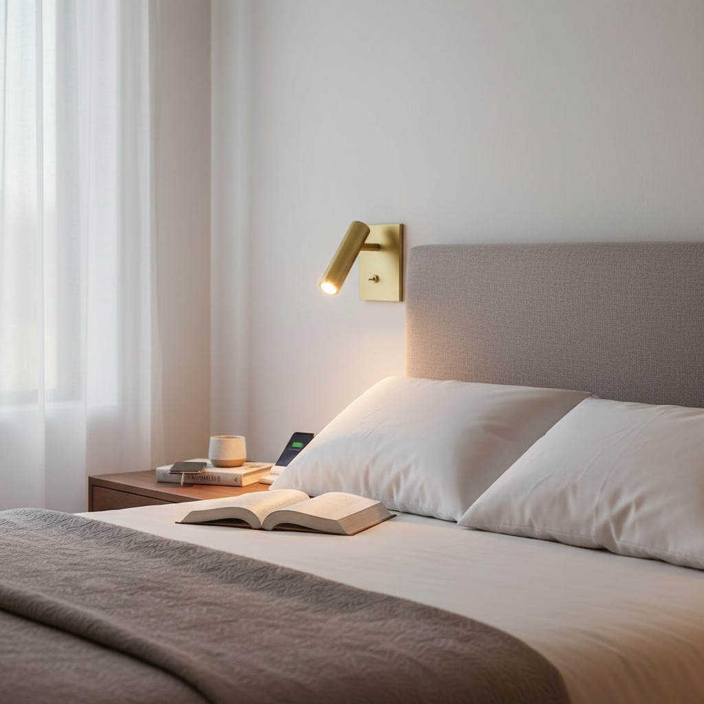 Slimlux Rotating Head LED Wall Sconce - Modern Minimal Wall Light for Bedroom T1164