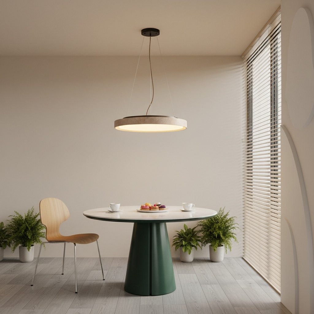 Miravelle Minimalist Pendant Lamp with Natural Stone Shade for Dining Room T1123