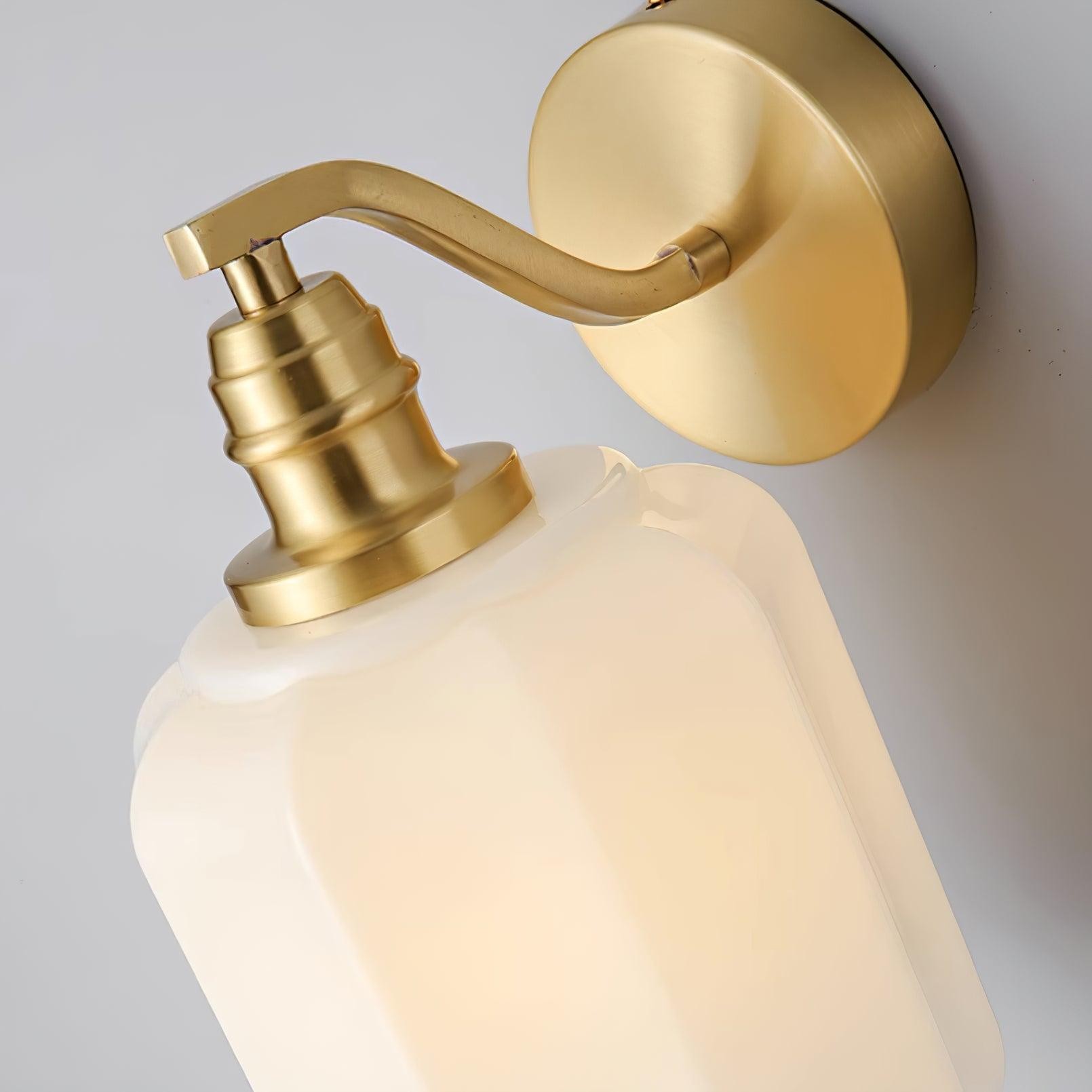 Retro Brass and Glass Wall Lamp M151