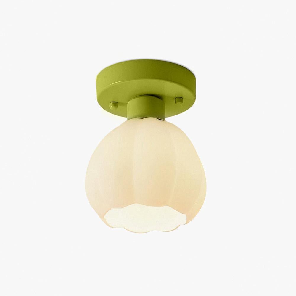 Flower Shaded Semi Flushmount Light M279