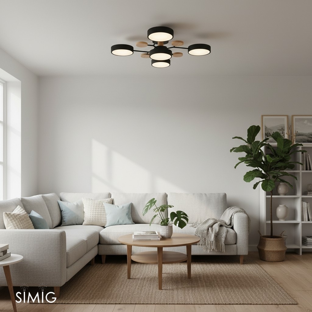 Nordic Branched Disc Metal Ceiling Lamp S117