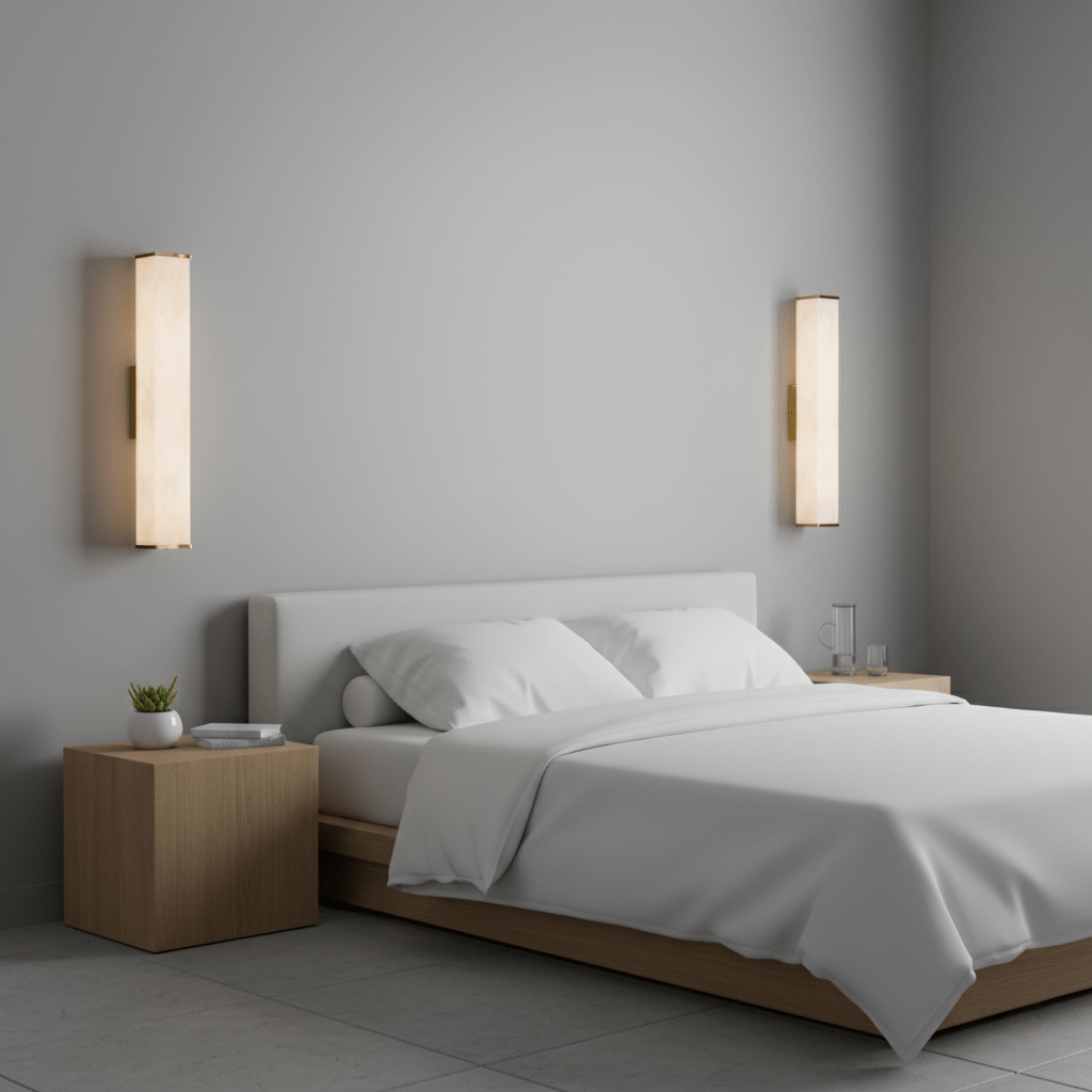 Cuboid Alabaster Wall Light T1622