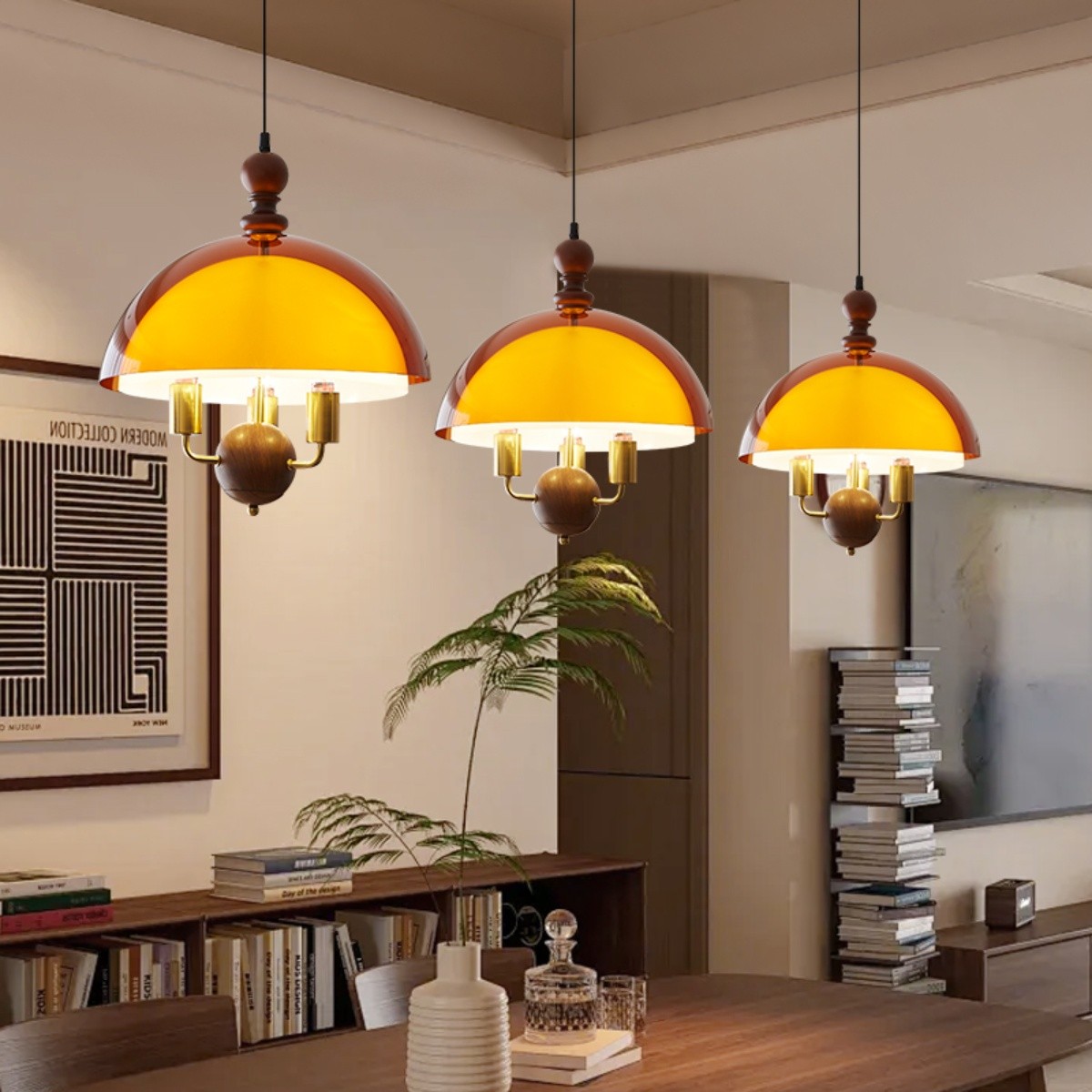 French Medieval Style Sunset Afterglow Acrylic Pendant Light S254