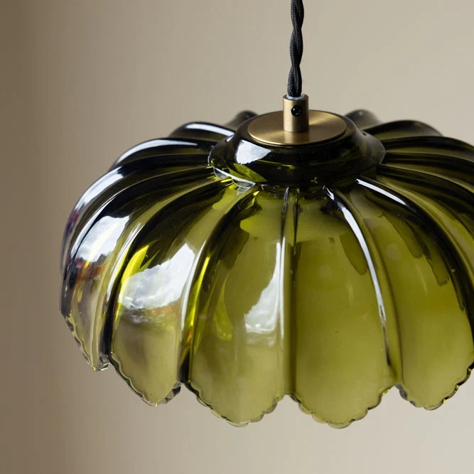 Aridia Palm Leaf Cluster Pendant Light Artistic Glass Pendant for Hallway Kitchen and Lounge T1150