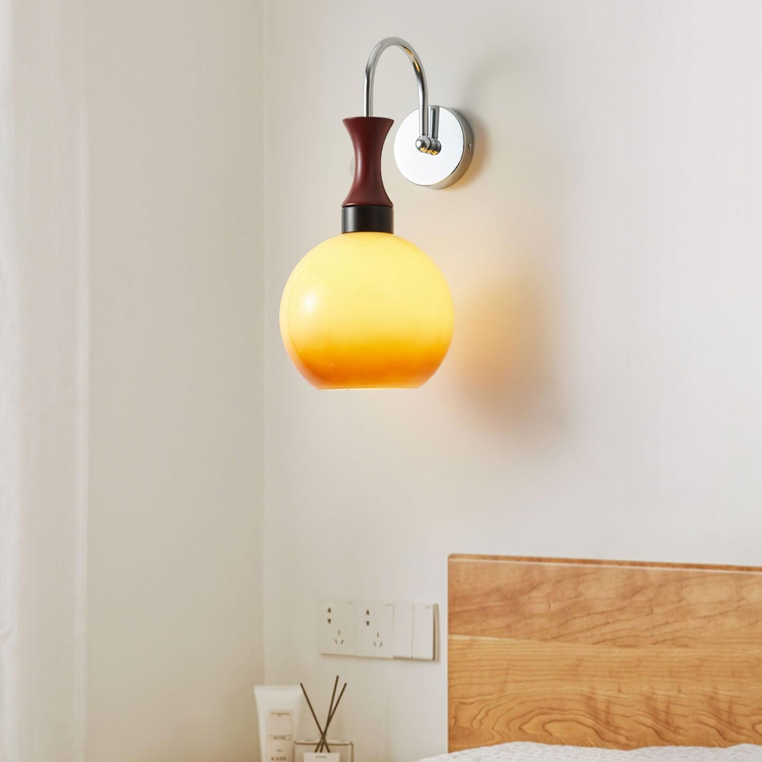 Spherical Yellow Wall Lamp M522