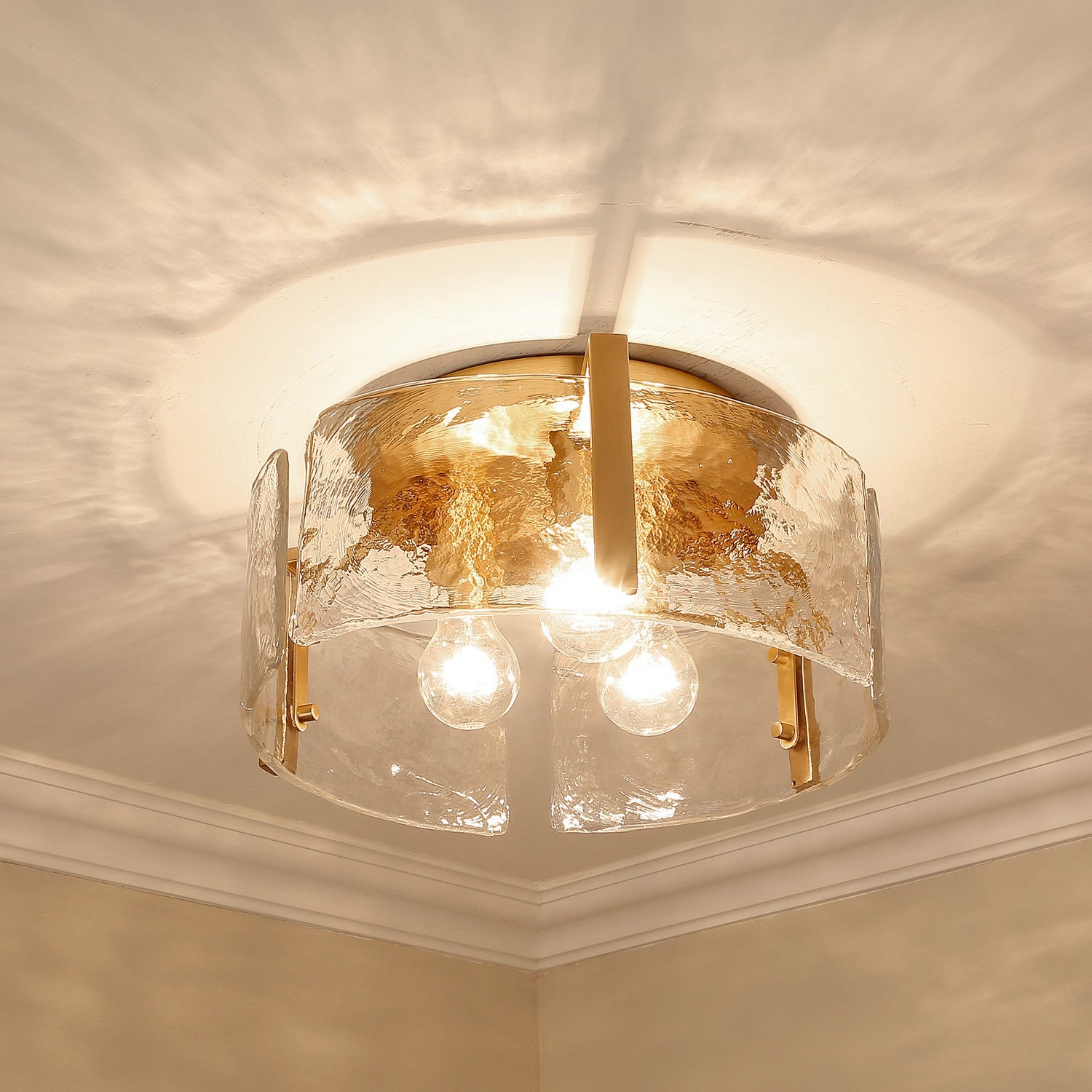 Nordic Light Luxury Flush Mount Ceiling Lamp for Living Room G27