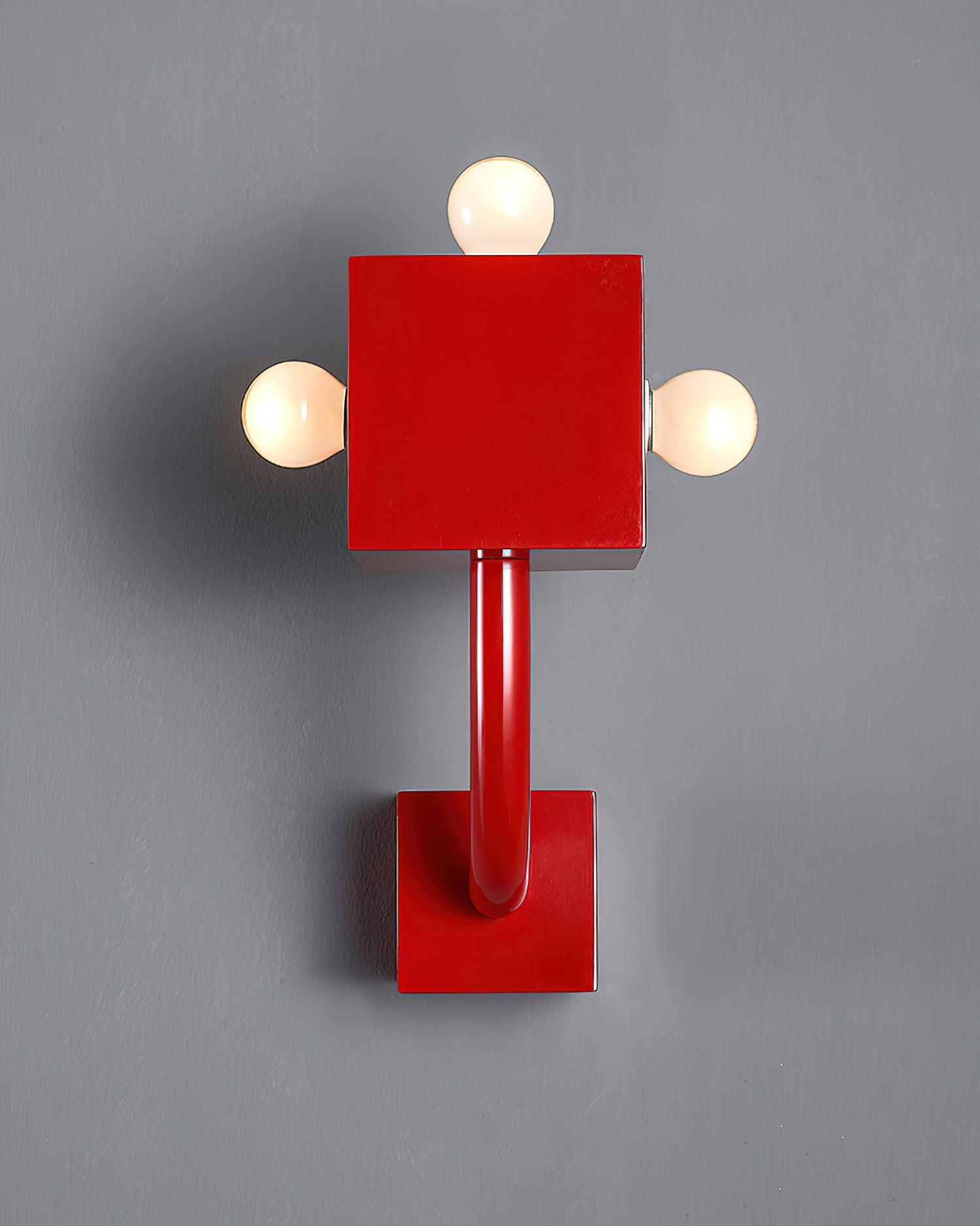 Red Cube Metal Wall Lamp M239