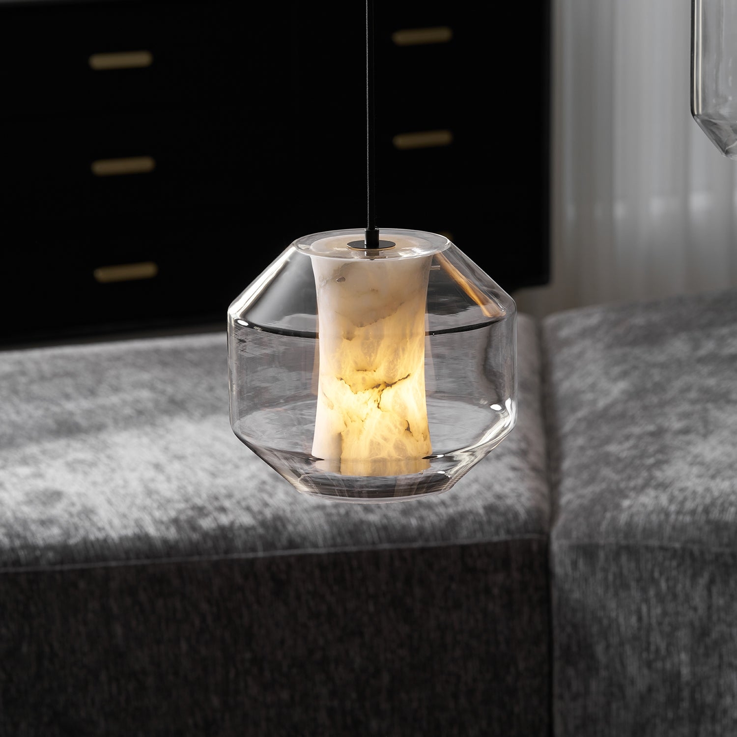 Glass Alabaster Pendant Lamp T1668