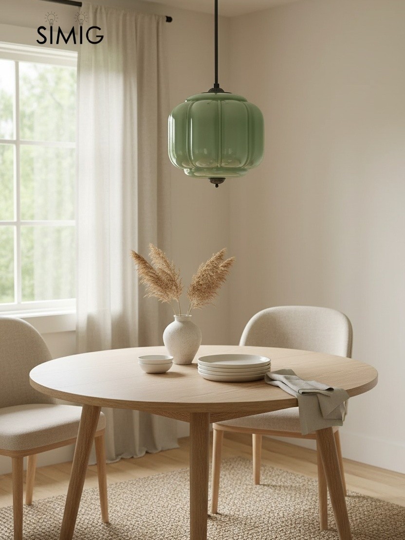 Eloise Vintage Milk Glass Pendant Light - Chic Retro Lighting for Dining Rooms S215