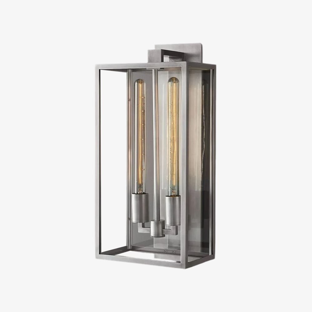 Classic Beckman Vintage Wall Sconce - Steel & Glass Linear Design T463