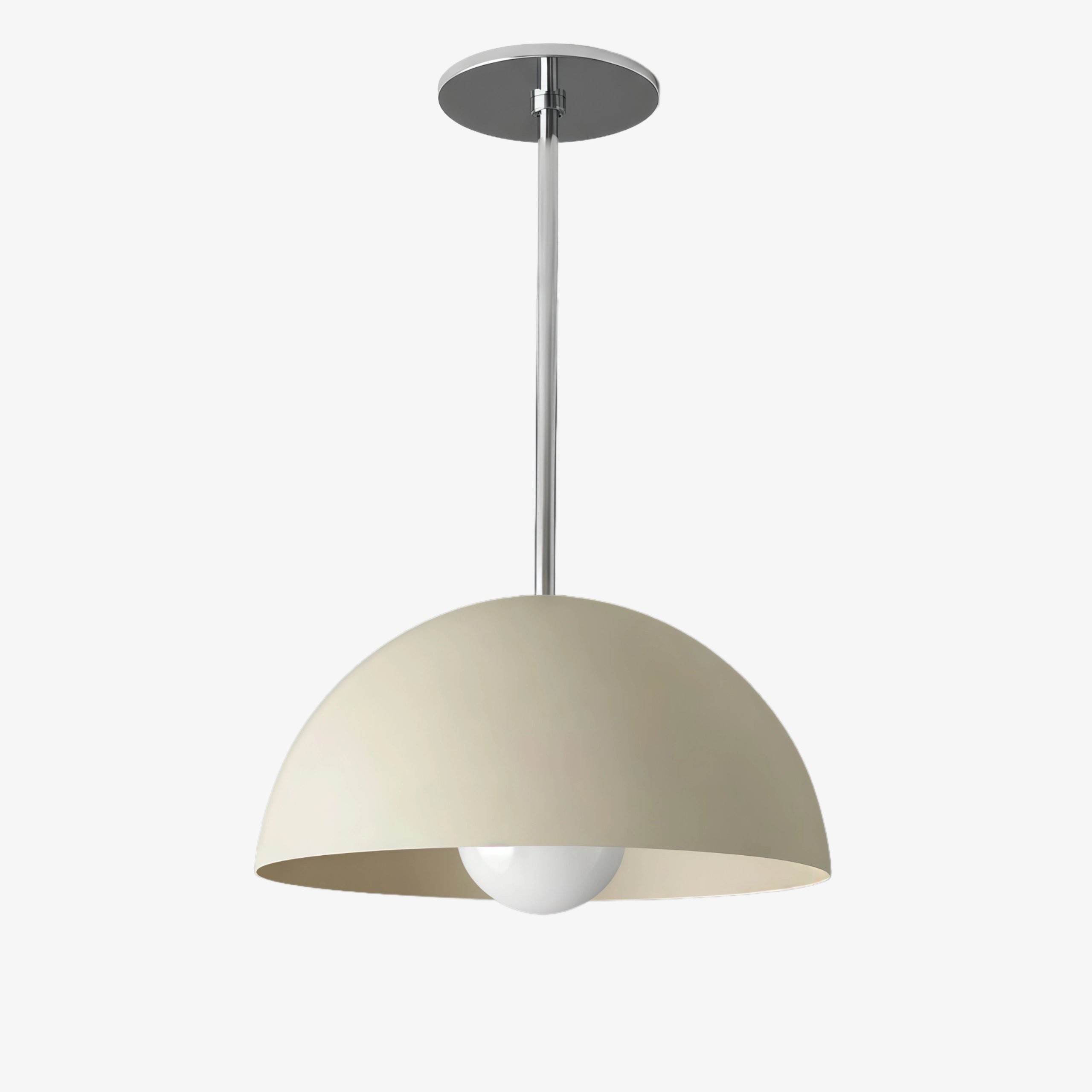 Metio Dome Neutral Dome Pendant - Modern Metal Accent Lighting T381