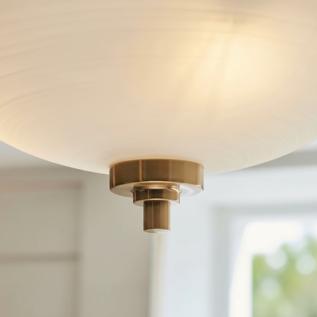 Lunetal Timeless Three-Arm Structure Semi Flush Chandelier - Vintage Pendant Light for Bedroom or Entry T839
