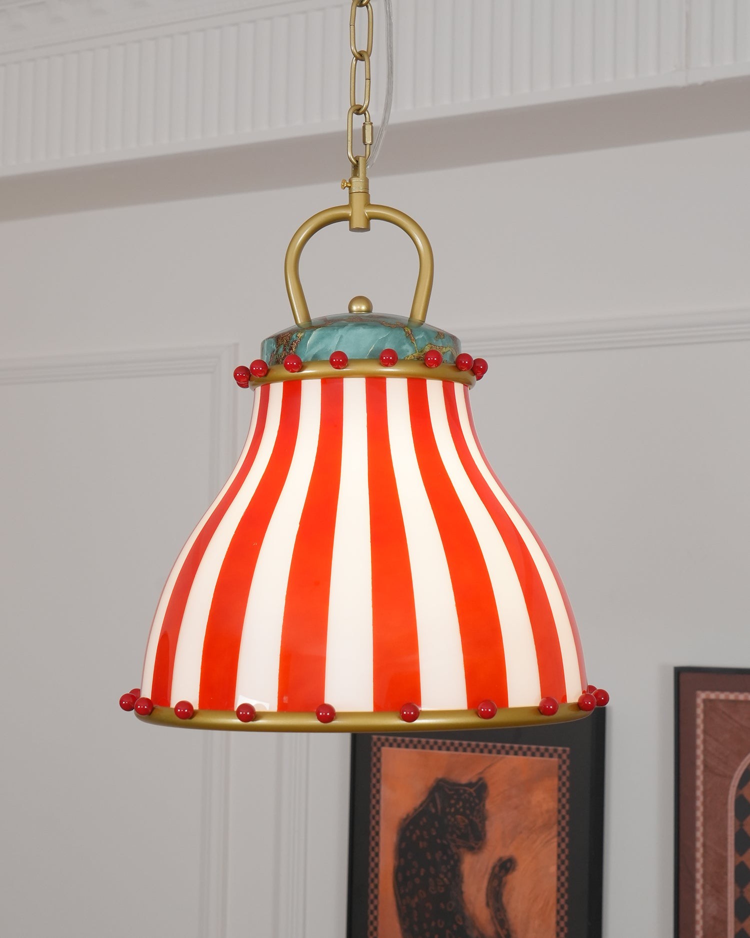 Festilo Circus Striped Glass Pendant for Dining & Living Spaces M66