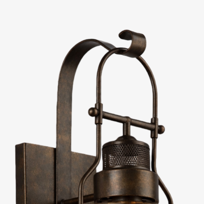 Ivoran Industrial Cylinder Wall Sconce - Glass Shade Design, Modern Wall Lighting U12