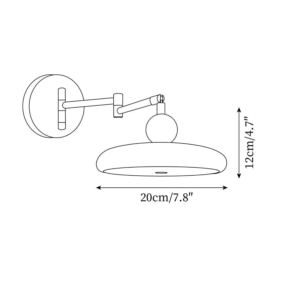 Swing Arm Bedside Plug In Wall Lamp M142